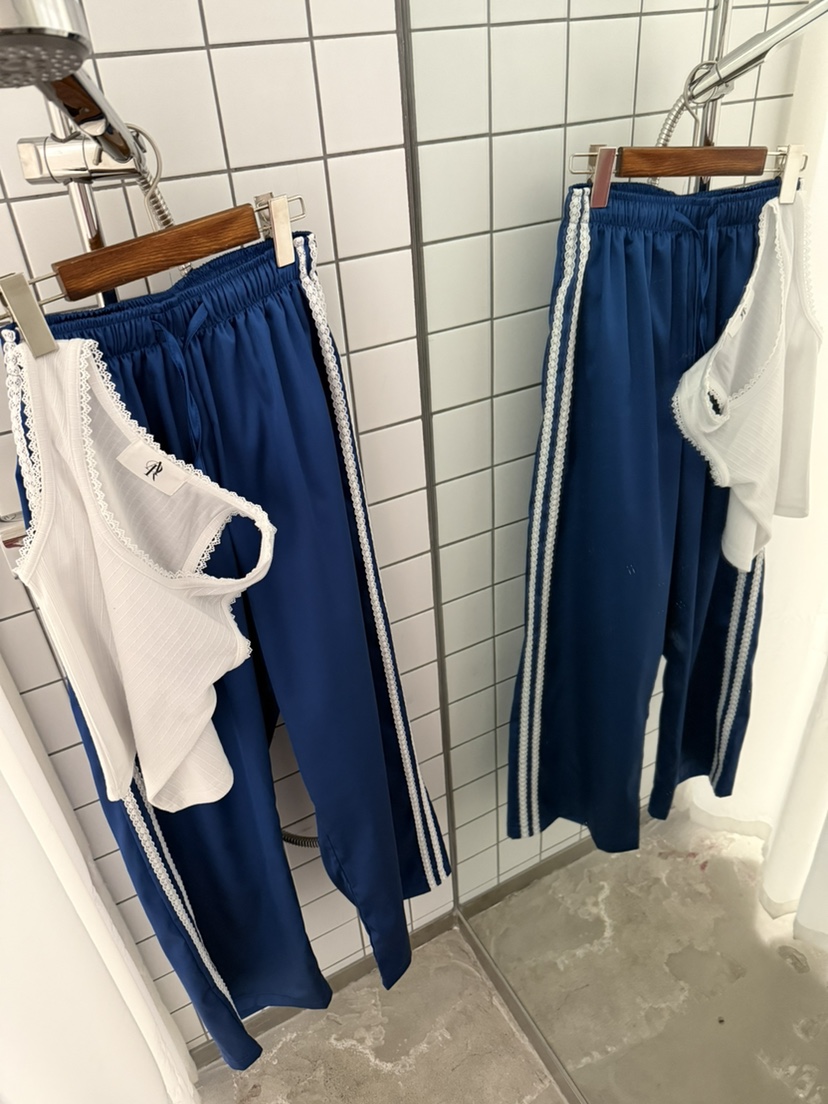 PAIRING韓國直郵女士新品26春夏推薦26夏季時尚休閑褲蕾絲PAIRING休閑褲