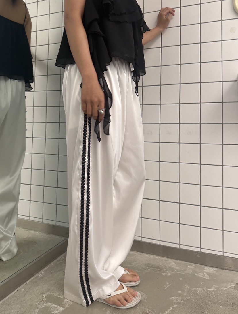 PAIRING韓國直郵女士新品26春夏推薦26夏季時尚休閑褲蕾絲PAIRING休閑褲