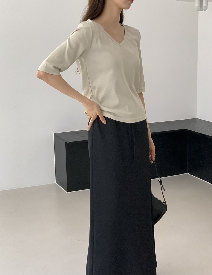 NOTICE韓國代購女裝新款時尚休閑26春夏推薦熱賣職業T恤V領NOTICET恤
