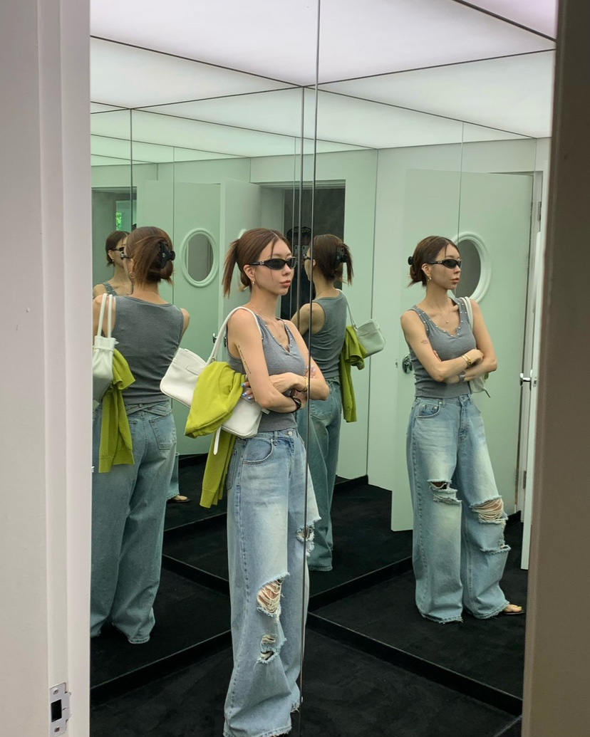 REVE CITE-L韓國直郵女士新品推薦26春夏休閑吊帶背心羅紋REVE CITE-L吊帶/背心