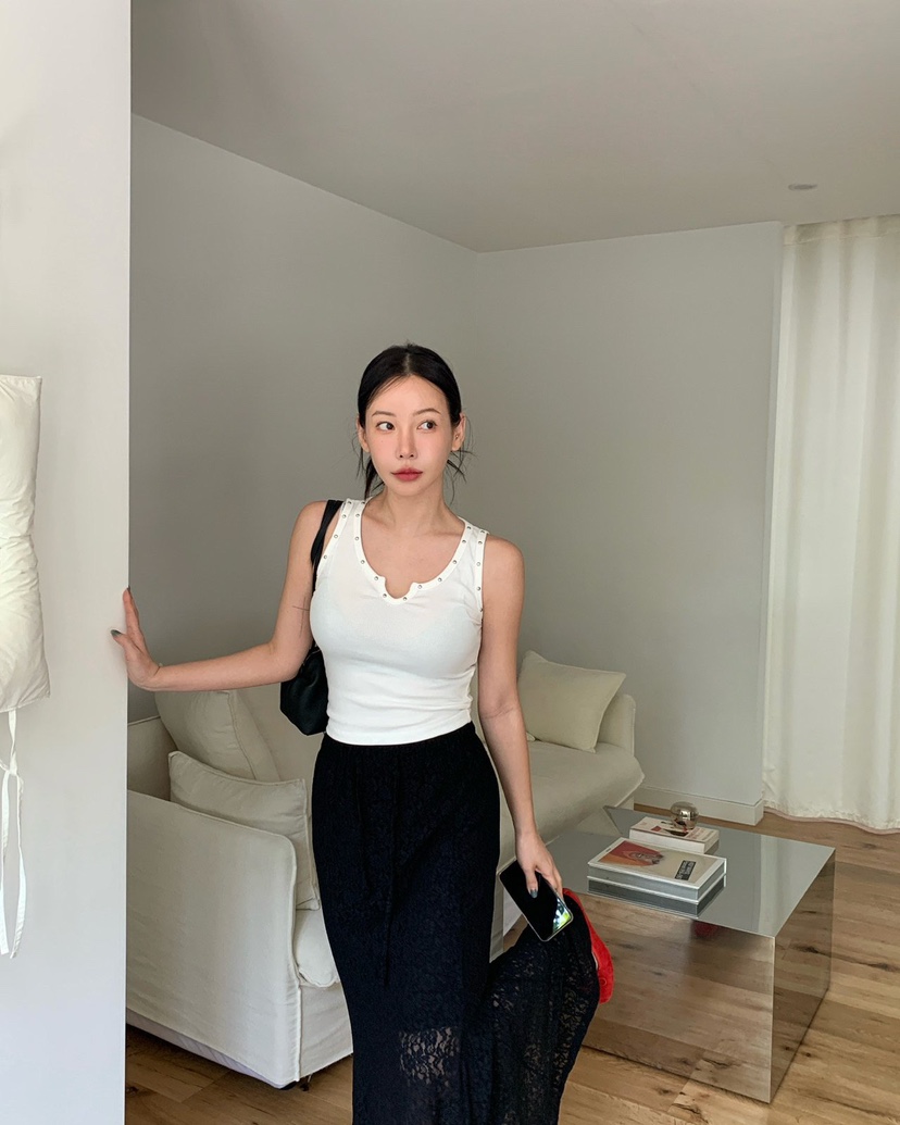 REVE CITE-L韓國直郵女士新品推薦26春夏休閑吊帶背心羅紋REVE CITE-L吊帶/背心