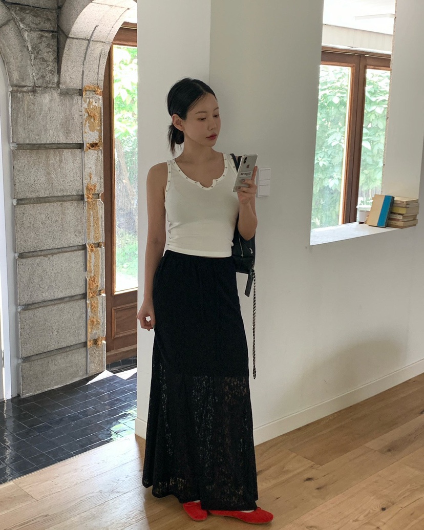 REVE CITE-L韓國直郵女士新品推薦26春夏休閑吊帶背心羅紋REVE CITE-L吊帶/背心