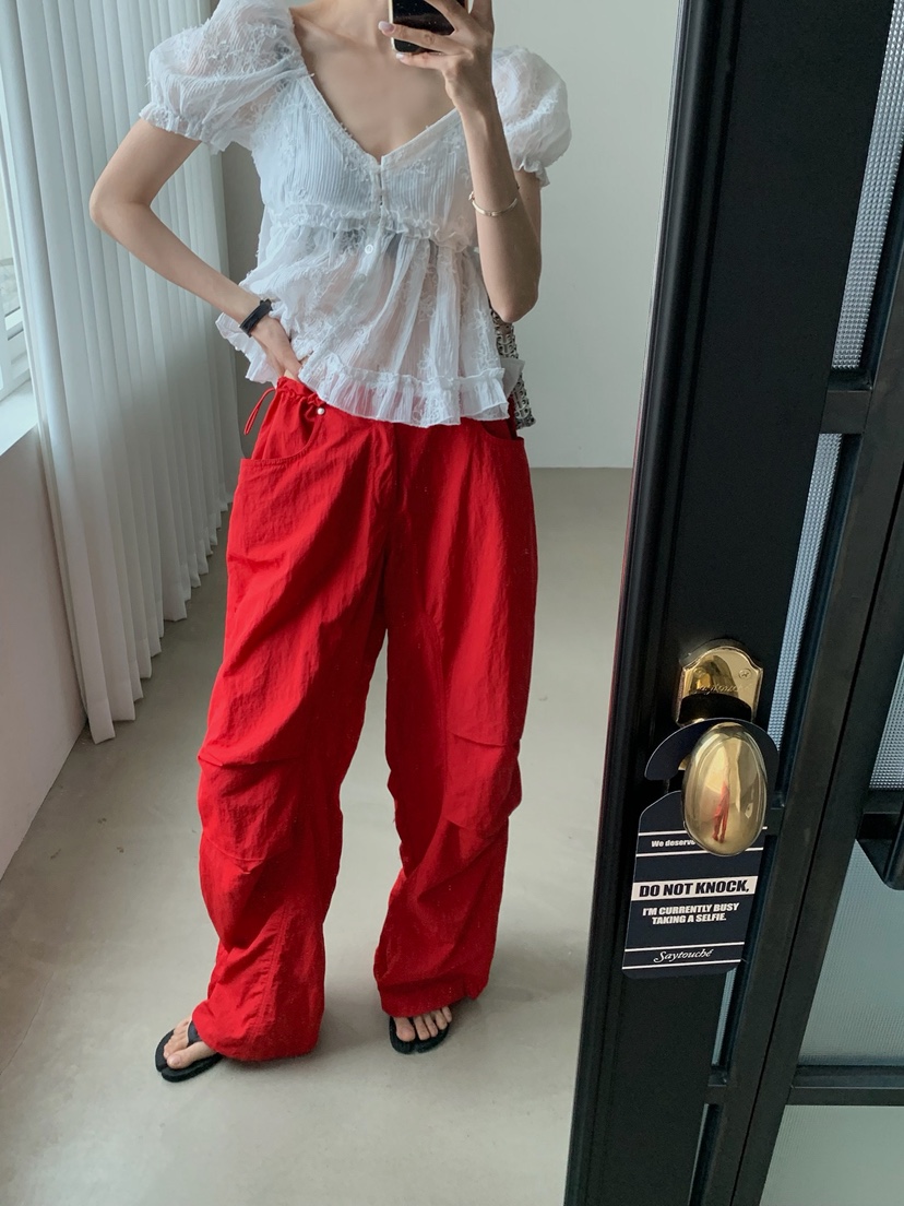 VERANDA韓國東大門代購女裝新款人氣熱賣時尚休閑褲防風衣VERANDA休閑褲