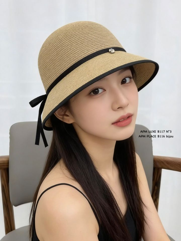N3韓國東大門代購女士新品熱賣26春夏26夏季帽子漁夫帽絲帶N3帽子