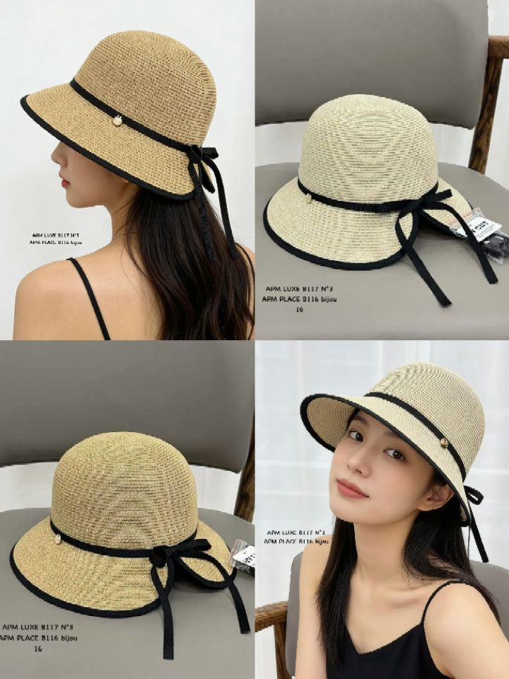 N3韓國東大門代購女士新品熱賣26春夏26夏季帽子漁夫帽絲帶N3帽子