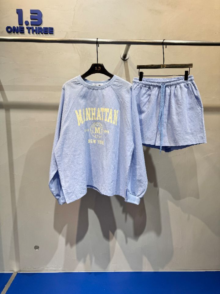 1.3韓國東大門代購女裝新品26春夏熱賣時尚人氣套裝亞麻布1.3套裝圖色2