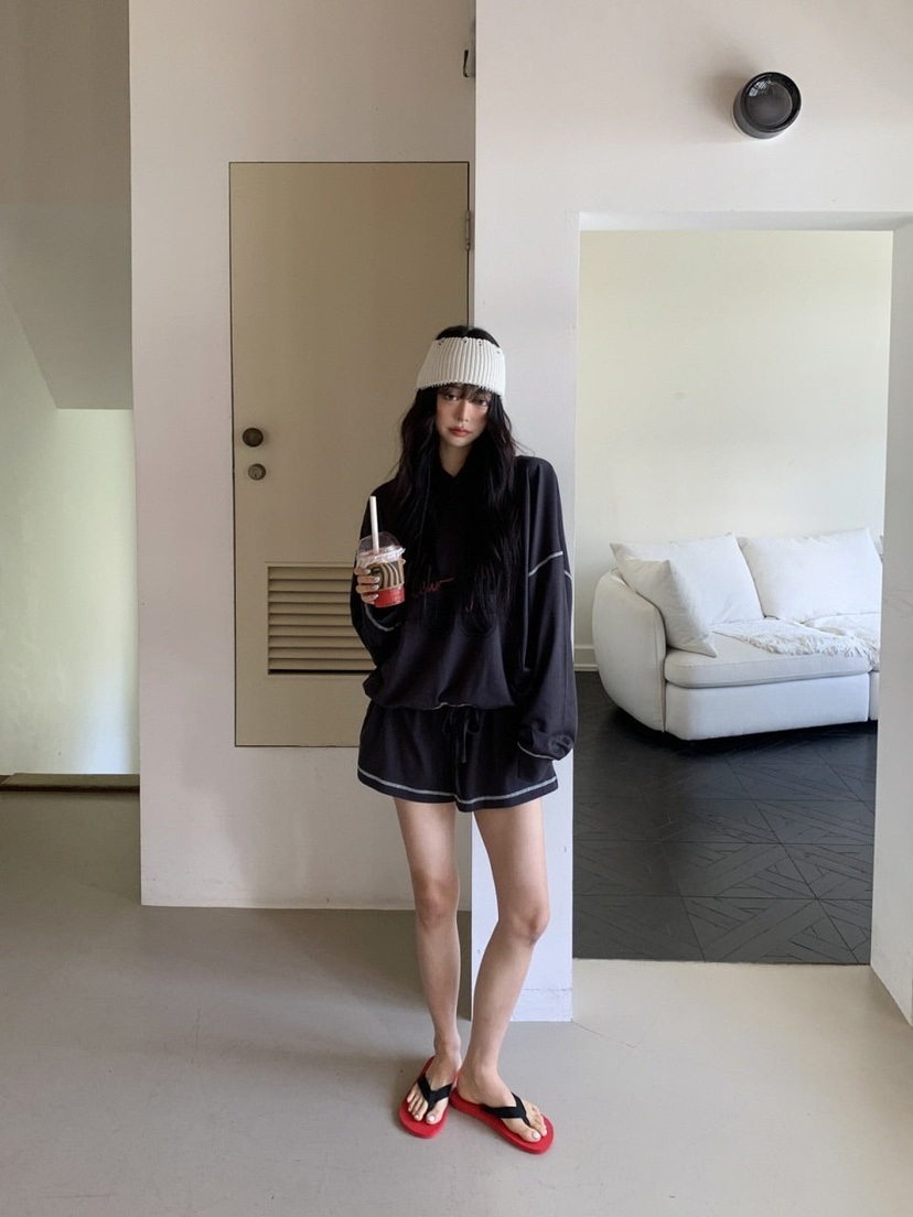 OURWAVE/OUR ROOM韓國直郵女士新品26夏季套裝連帽衫套裝Our Wave/Our Room套裝