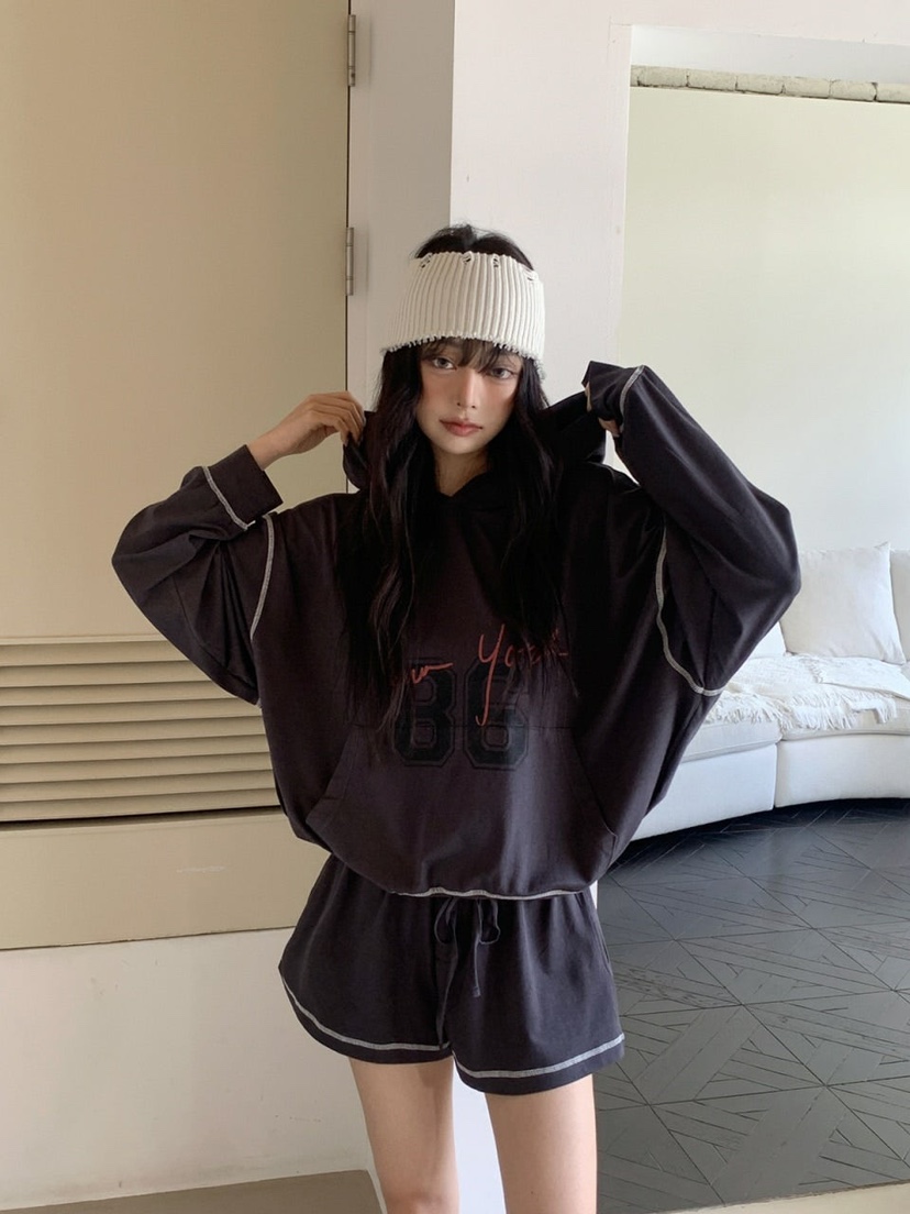 OURWAVE/OUR ROOM韓國直郵女士新品26夏季套裝連帽衫套裝Our Wave/Our Room套裝