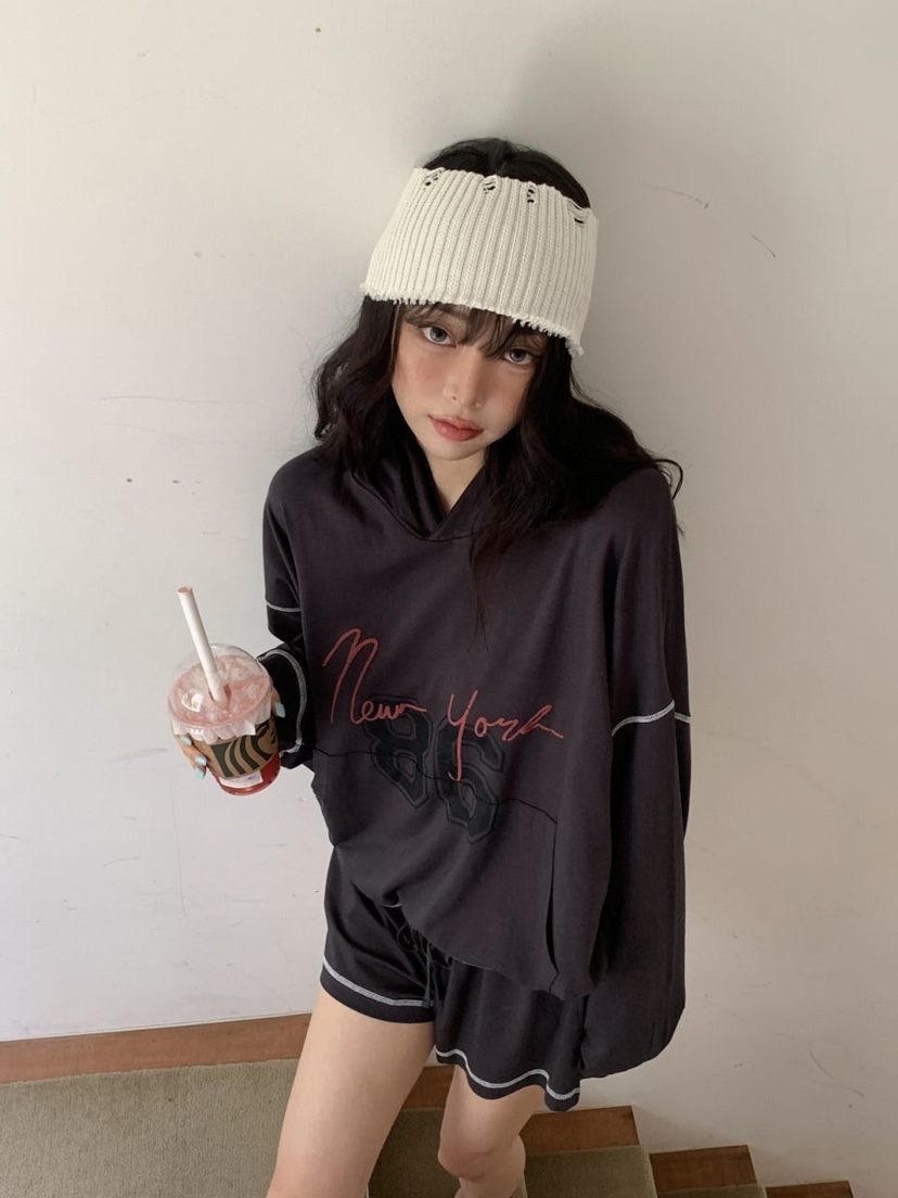 OURWAVE/OUR ROOM韓國直郵女士新品26夏季套裝連帽衫套裝Our Wave/Our Room套裝