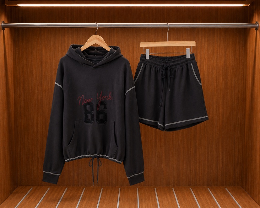 OURWAVE/OUR ROOM韓國直郵女士新品26夏季套裝連帽衫套裝Our Wave/Our Room套裝圖色2