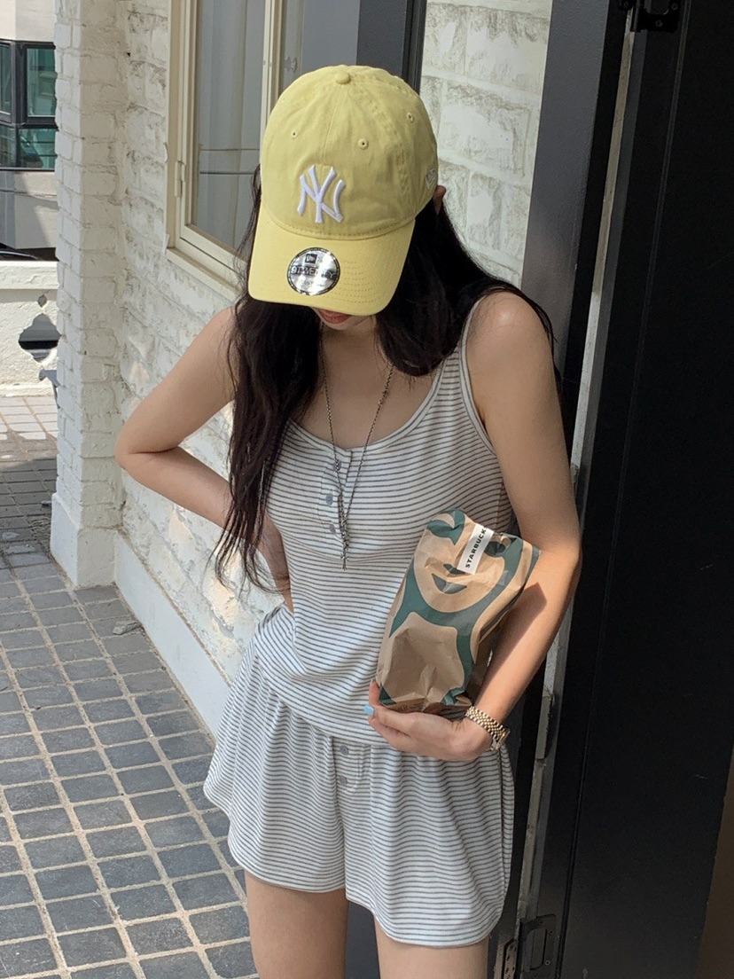 OURWAVE/OUR ROOM韓國直郵實拍女裝新款時尚套裝套裝條紋Our Wave/Our Room套裝