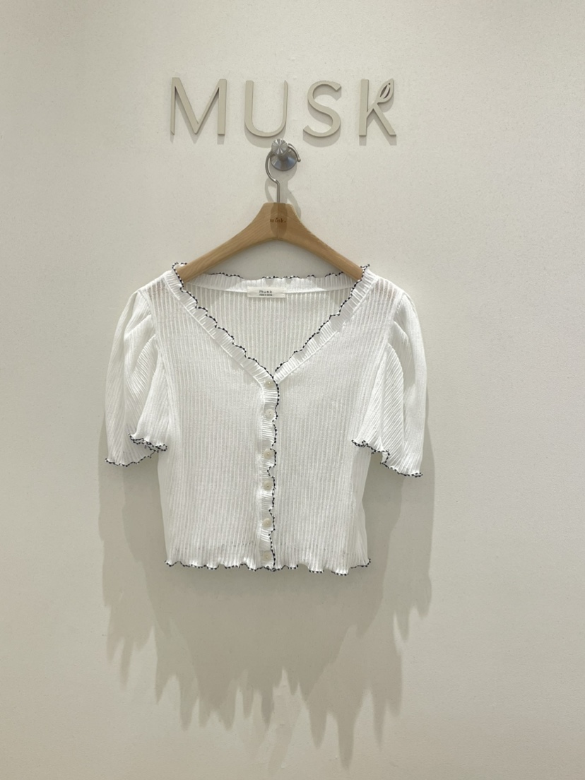 MUSK韓國直郵女裝新款時尚熱賣休閑人氣26夏季26春夏職業T恤MUSKT恤圖色2
