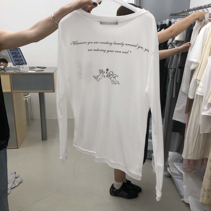 STAINLESS東大門實拍韓國女裝新品時尚推薦休閑長袖T恤開衫STAINLESS長袖T恤