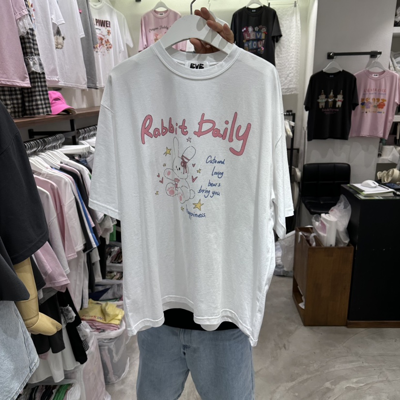 EVE韓國代購女裝新品26夏季時尚熱賣休閑26春夏人氣職業T恤EVET恤圖色1