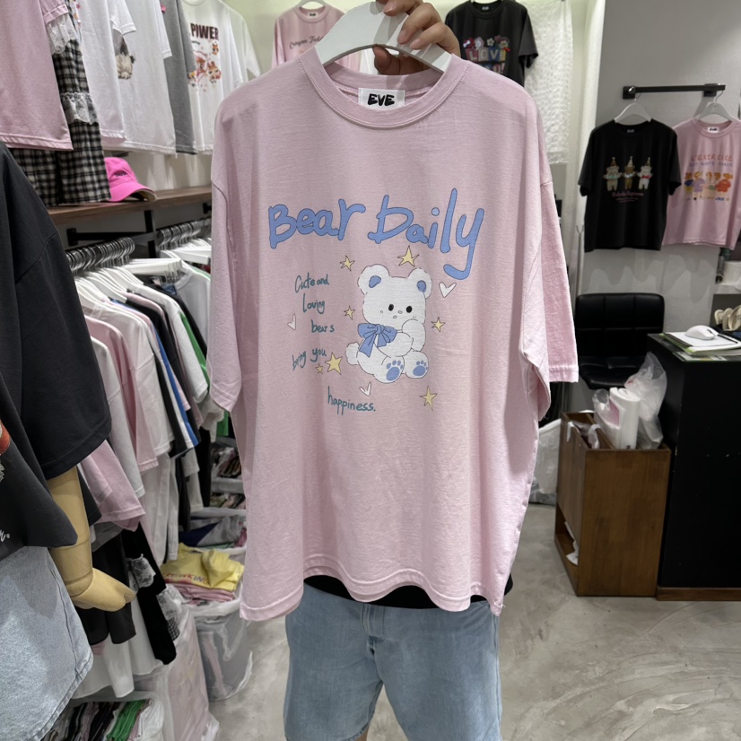 EVE韓國代購女裝新品26夏季時尚熱賣休閑26春夏人氣職業T恤EVET恤圖色2