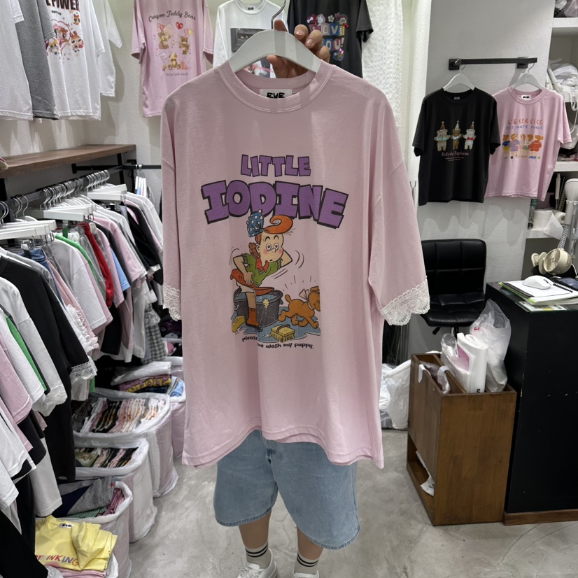 EVE韓國直郵實拍女士新款熱賣時尚26夏季26春夏人氣推薦T恤EVET恤圖色2