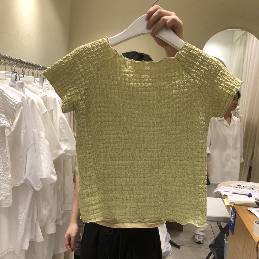 BROCCOLISALAD韓國直郵女裝新款26春夏熱賣職業26夏季T恤BROCCOLISALADT恤圖色3