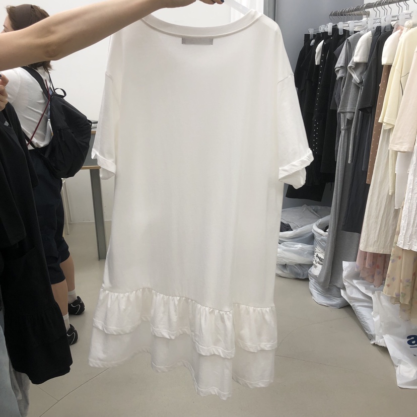 STAINLESS韓國東大門直郵女士新款26夏季26春夏連衣裙口袋喇叭STAINLESS連衣裙