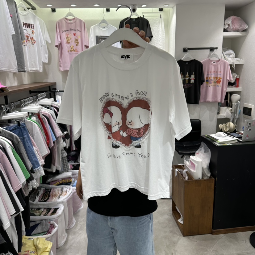 EVE韓國東大門代購女裝新款熱賣26春夏時尚26夏季推薦T恤EVET恤圖色1