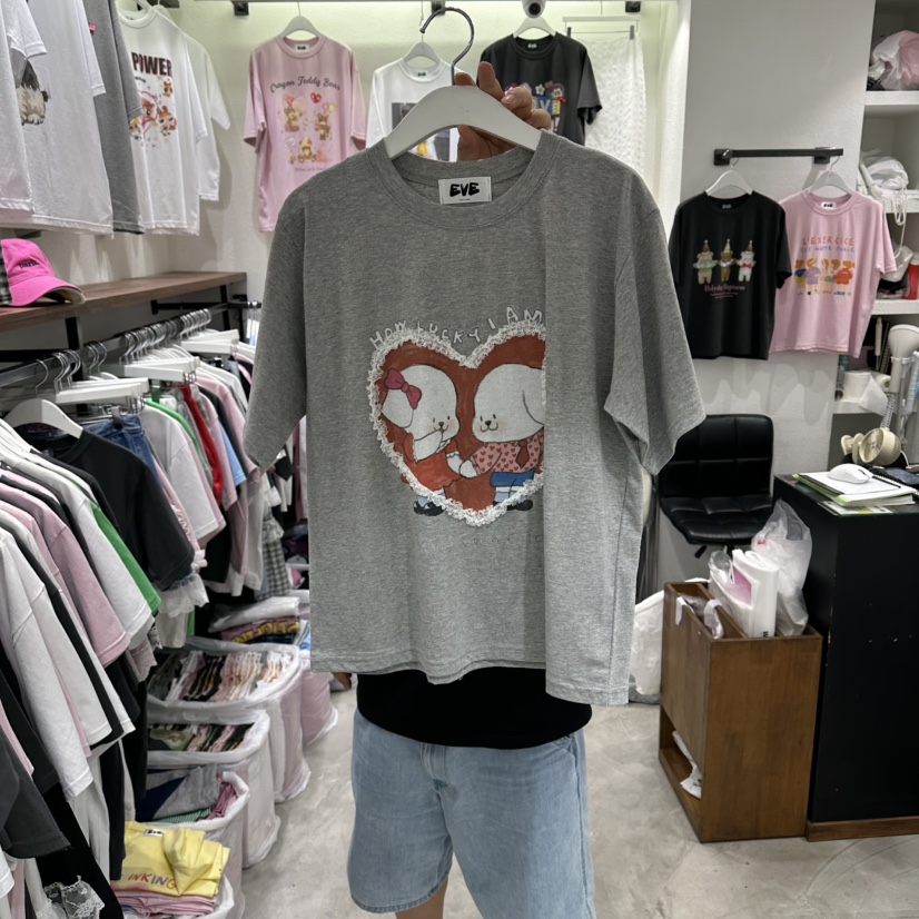 EVE韓國東大門代購女裝新款熱賣26春夏時尚26夏季推薦T恤EVET恤圖色2