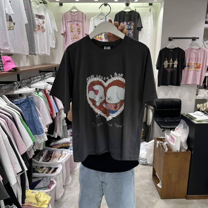 EVE韓國東大門代購女裝新款熱賣26春夏時尚26夏季推薦T恤EVET恤圖色3