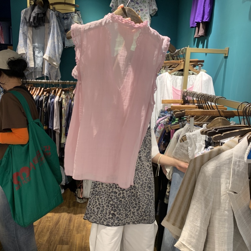 MERCI LINDA韓國代購女裝新款推薦休閑26夏季吊帶背心亞麻布MERCI LINDA吊帶/背心