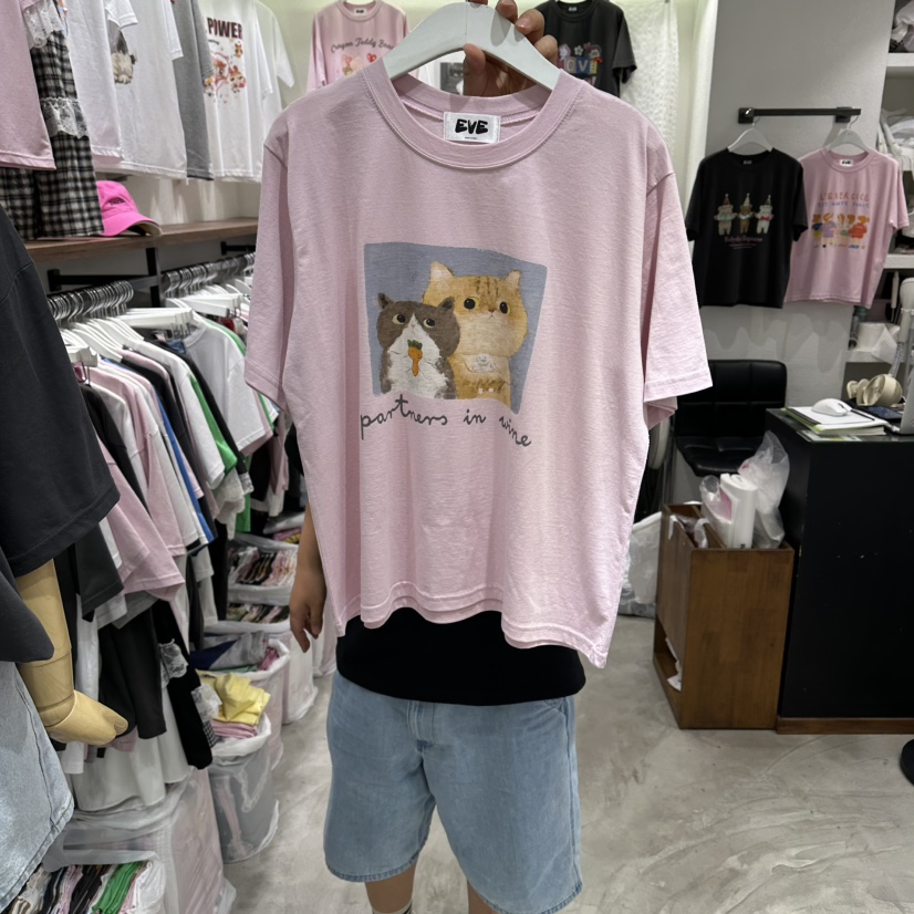 EVE韓國代購女裝新品人氣熱賣休閑26春夏推薦時尚職業T恤EVET恤圖色2