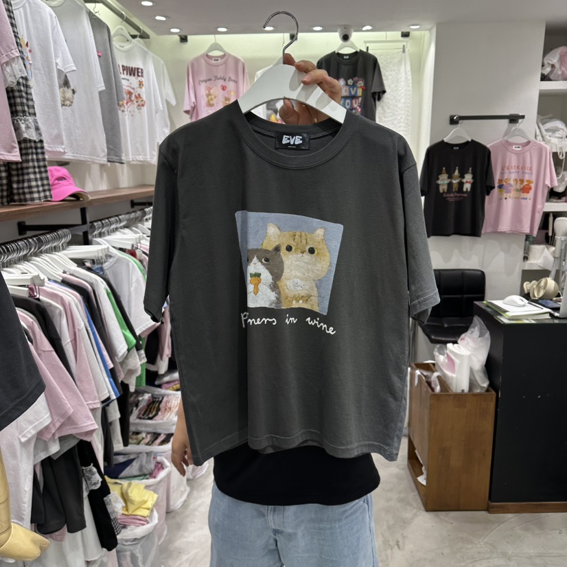 EVE韓國代購女裝新品人氣熱賣休閑26春夏推薦時尚職業T恤EVET恤圖色3