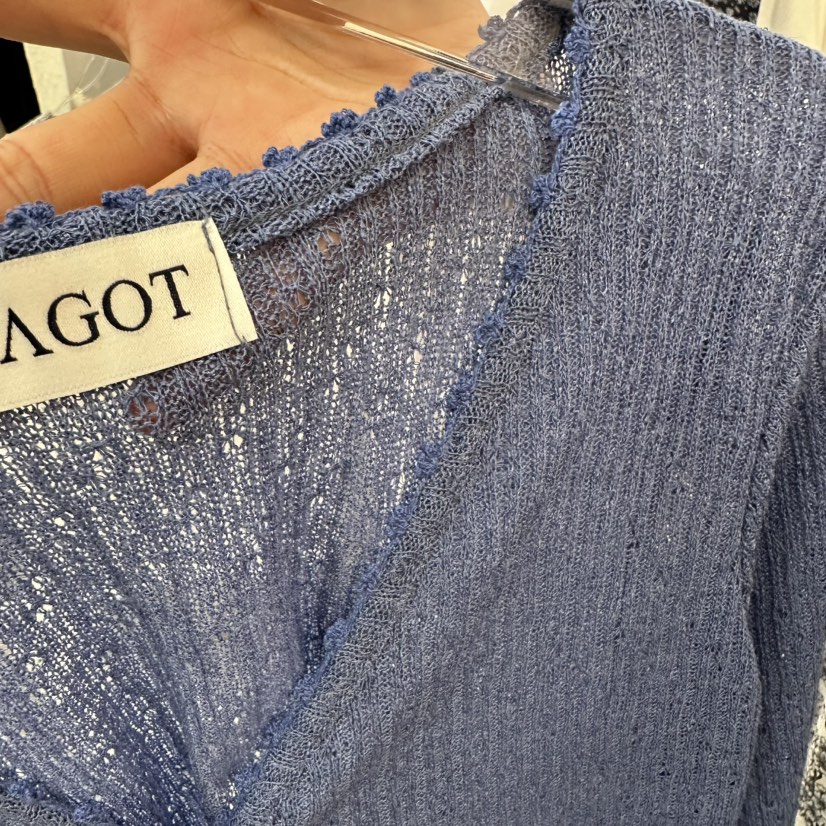 MAGOT韓國直郵女裝新款休閑熱賣26春夏時尚26夏季針織衫刺繡IIIΛGOT/MAGOT針織衫