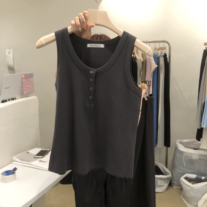 MUNSELL韓國代購女士新品推薦熱賣休閑時尚26夏季吊帶背心MUNSELL吊帶/背心圖色2