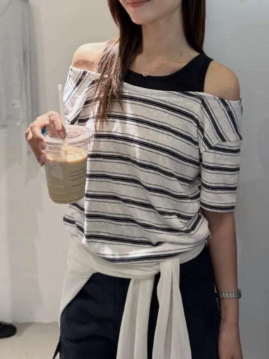 OLA韓國代購女裝新款休閑推薦人氣時尚熱賣26春夏職業T恤mellor/OLAT恤
