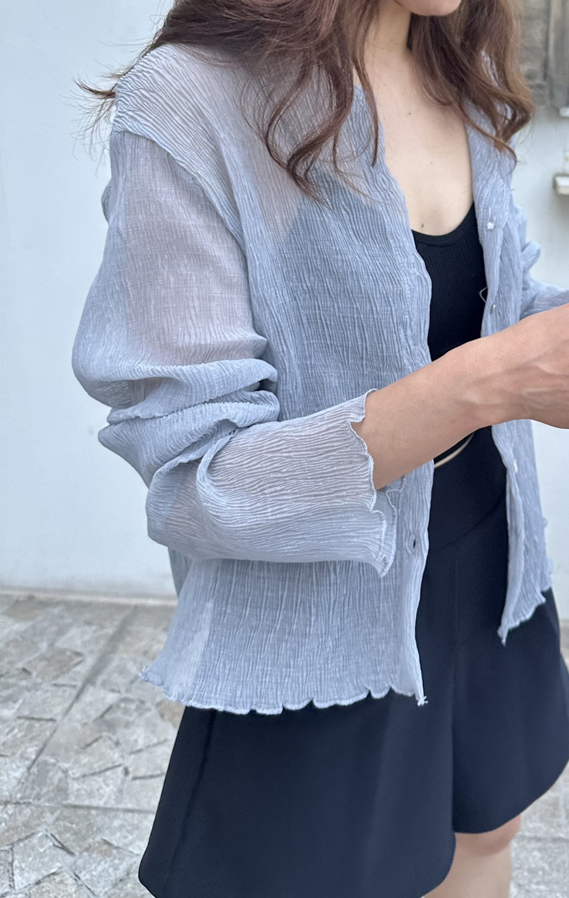 CLASSY-O韓國直郵女裝新款26春夏推薦26夏季長袖T恤褶裥CLASSY-O長袖T恤
