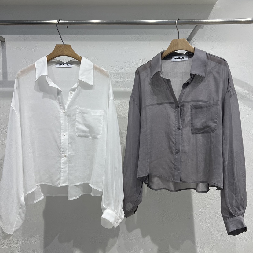 OLA韓國東大門代購女裝新品推薦26夏季襯衫蕾絲衫不含內搭口袋mellor/OLA襯衫/蕾絲衫