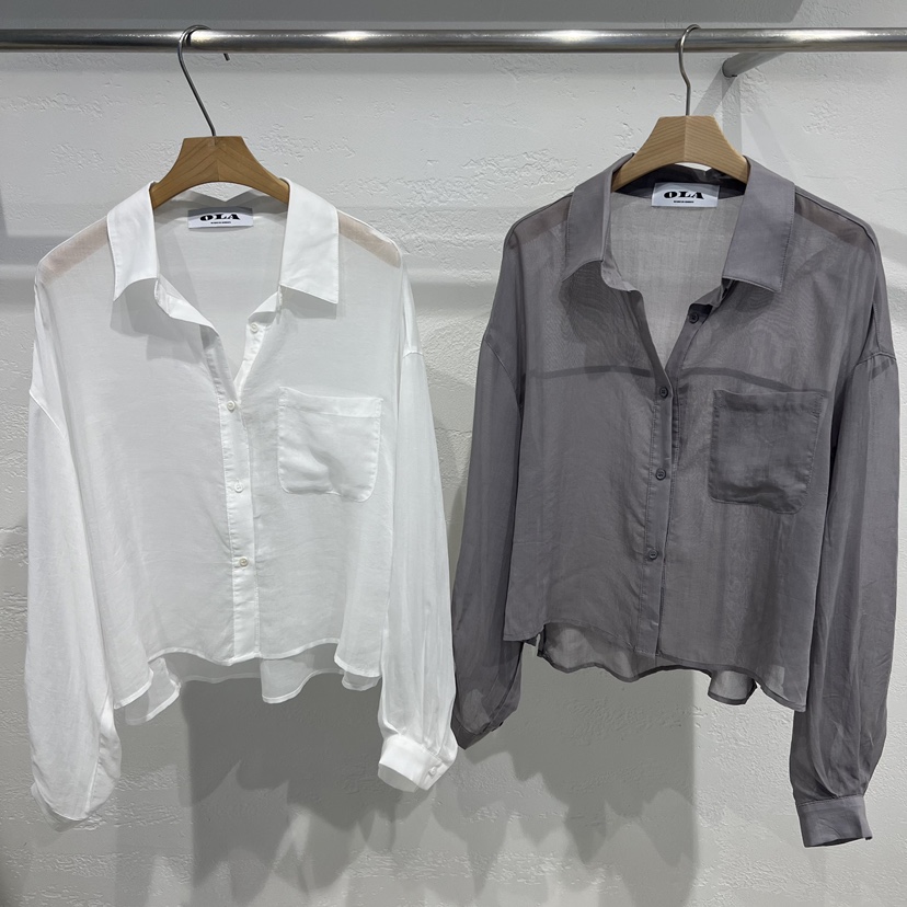 OLA韓國東大門代購女裝新品推薦26夏季襯衫蕾絲衫不含內搭口袋mellor/OLA襯衫/蕾絲衫