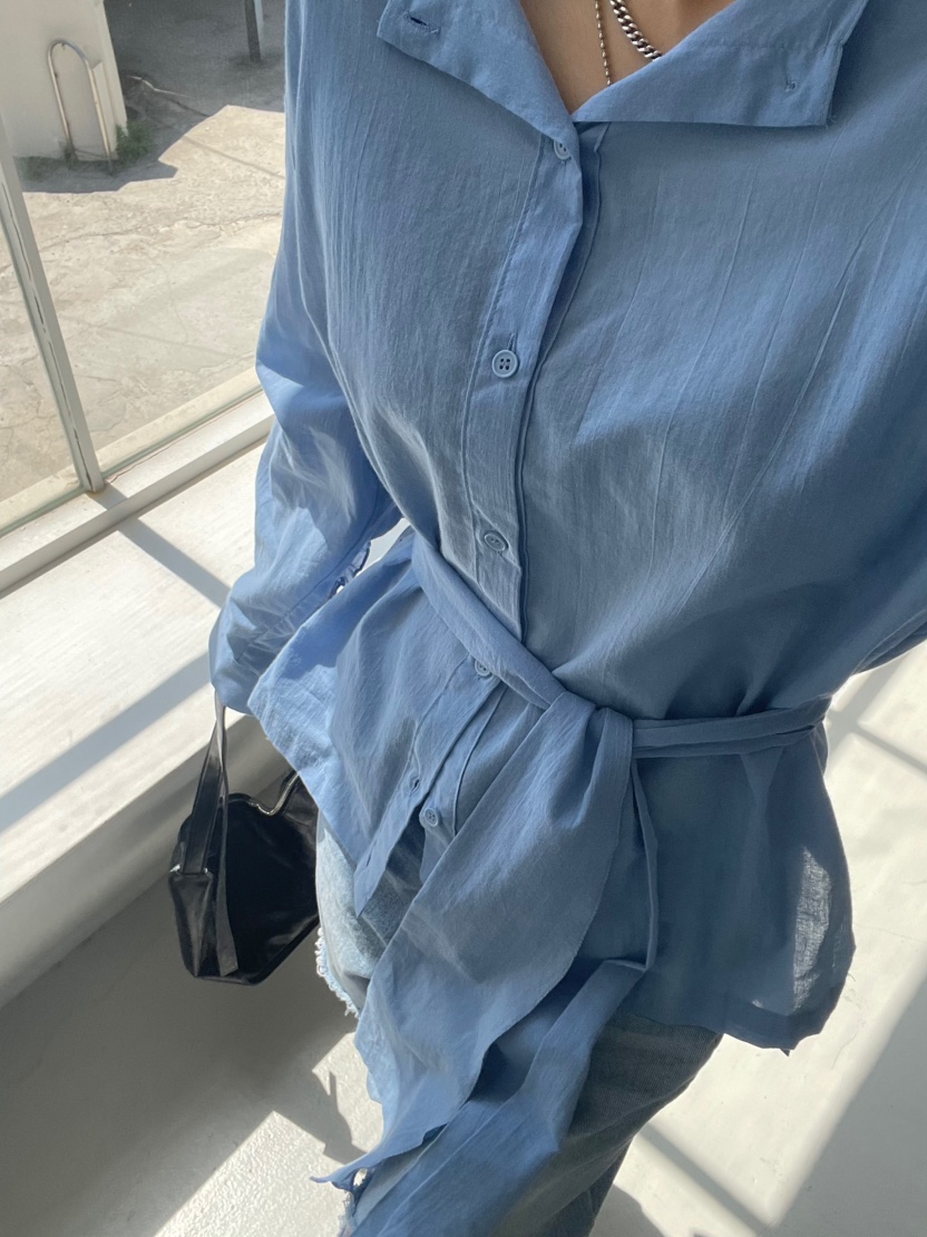 REIZ韓國直郵女士新款時尚休閑職業熱賣26春夏襯衫蕾絲衫圍巾REIZ襯衫/蕾絲衫