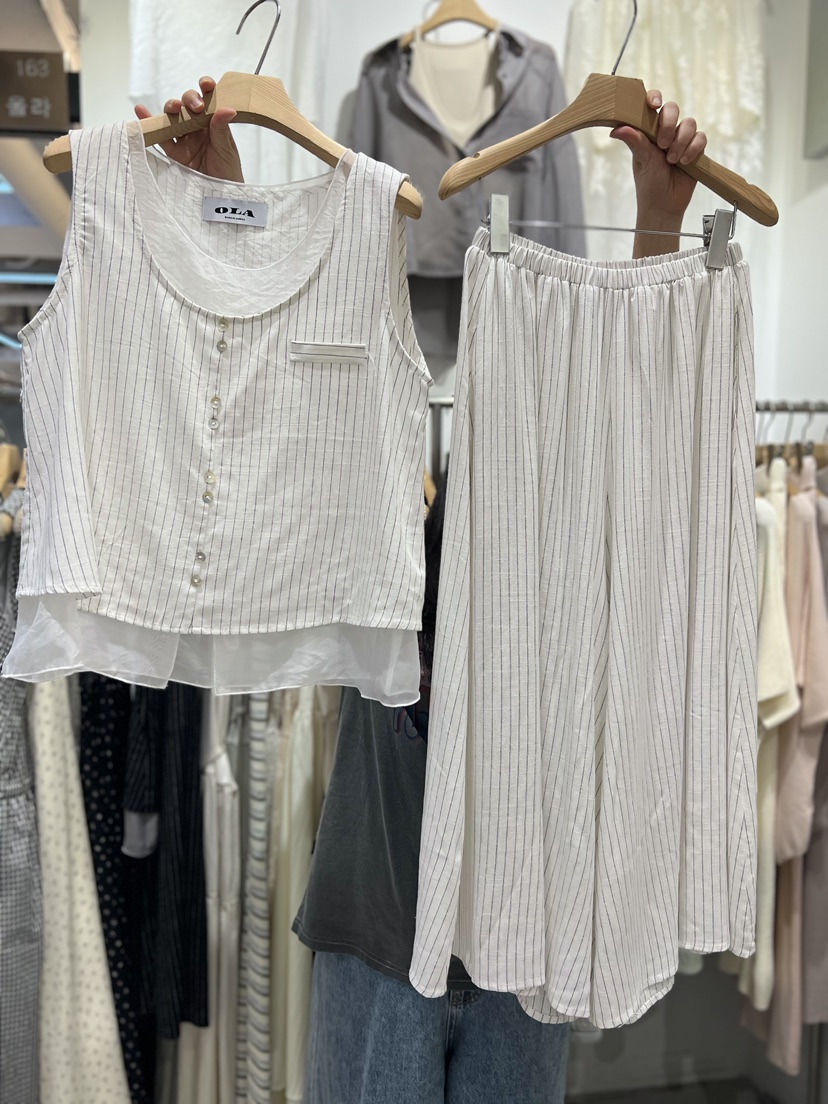 OLA韓國直郵女裝新品職業推薦休閑人氣26夏季26春夏套裝兩件套mellor/OLA套裝圖色1