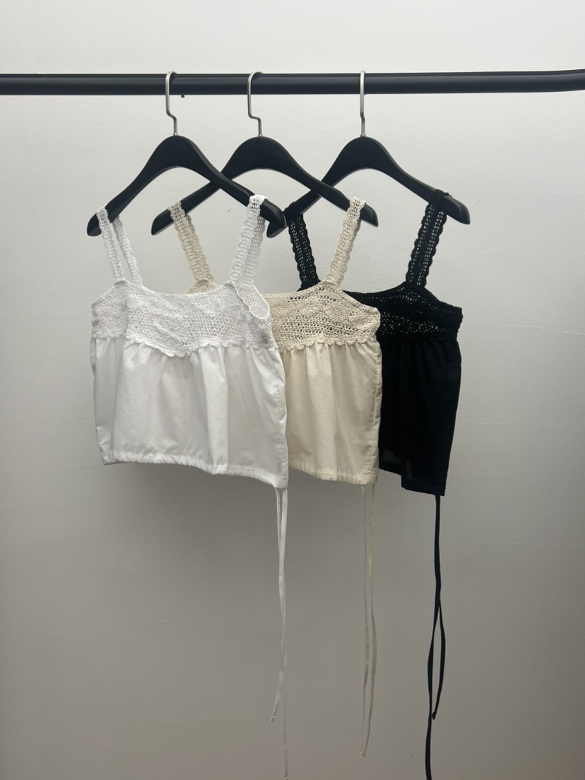BLACK PIG/BERTO韓國直郵女裝新款職業26春夏吊帶背心撞色BLACK PIG/BERTO吊帶/背心