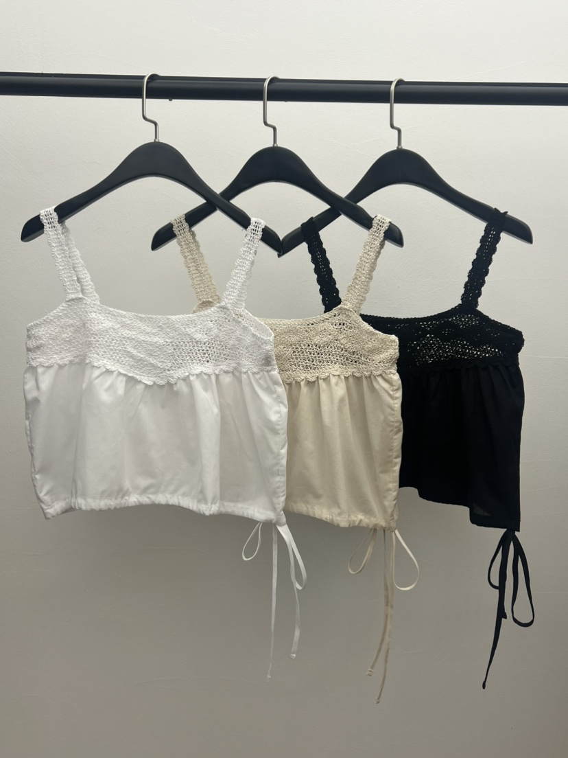BLACK PIG/BERTO韓國直郵女裝新款職業26春夏吊帶背心撞色BLACK PIG/BERTO吊帶/背心