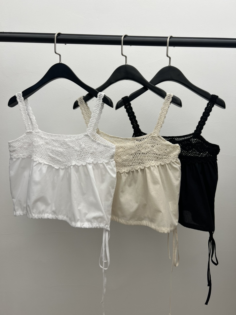 BLACK PIG/BERTO韓國直郵女裝新款職業26春夏吊帶背心撞色BLACK PIG/BERTO吊帶/背心