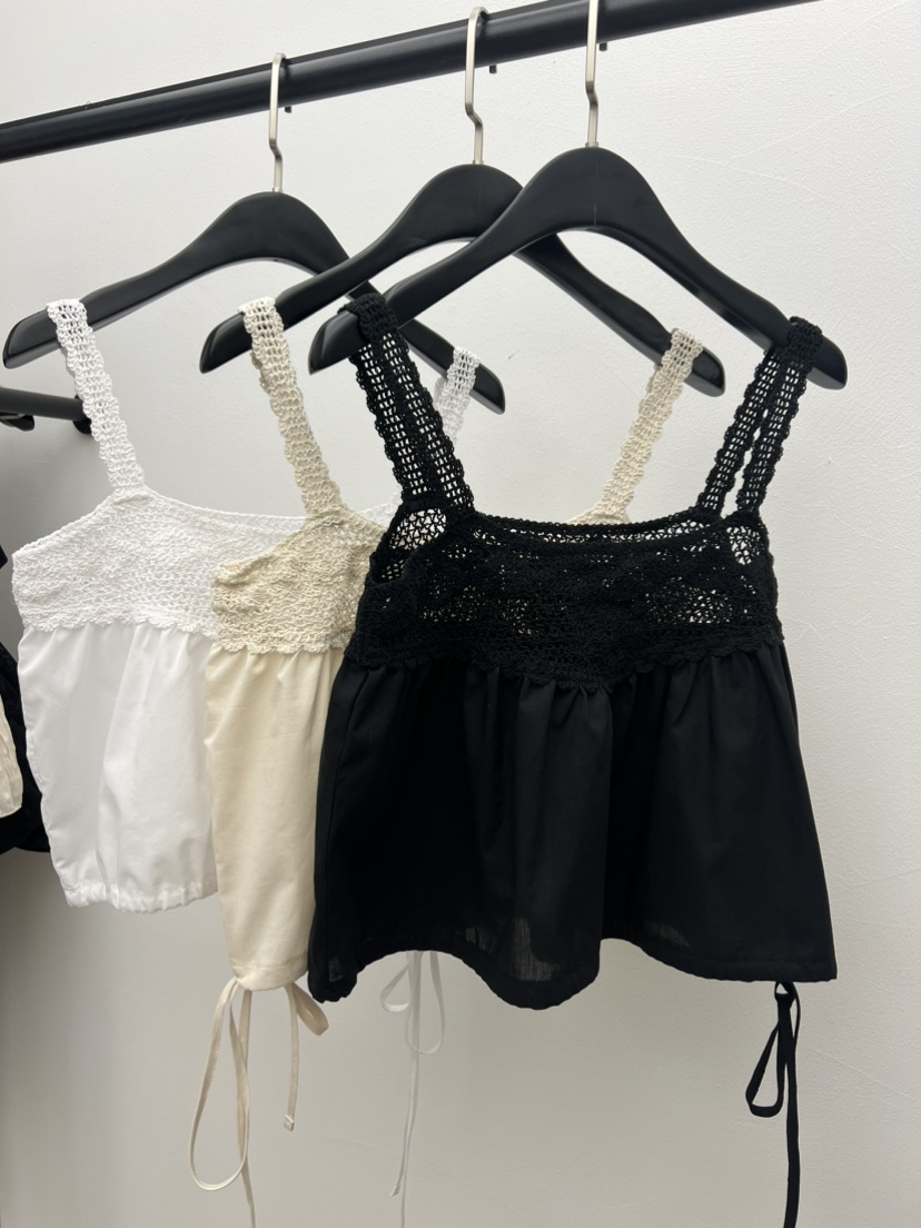 BLACK PIG/BERTO韓國直郵女裝新款職業26春夏吊帶背心撞色BLACK PIG/BERTO吊帶/背心
