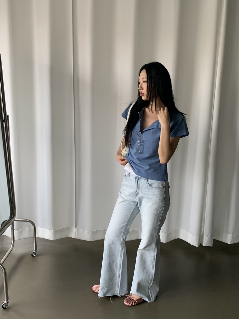 SUNDER MARKET韓國代購女裝新款休閑人氣熱賣T恤不含內搭SUNDER MARKETT恤