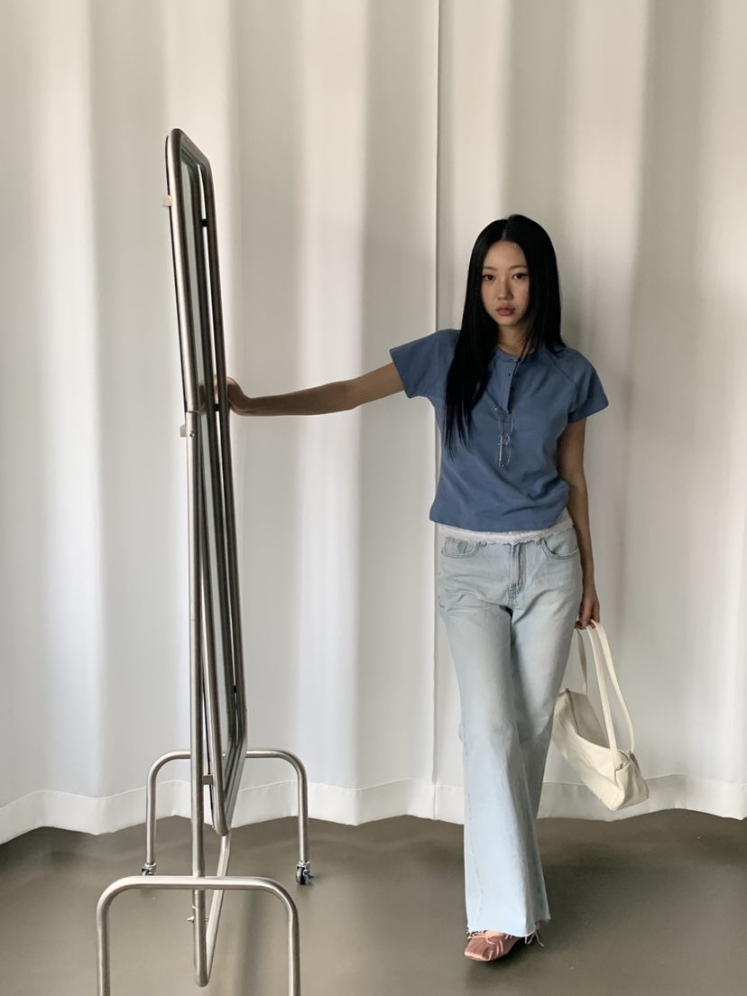 SUNDER MARKET韓國代購女裝新款休閑人氣熱賣T恤不含內搭SUNDER MARKETT恤