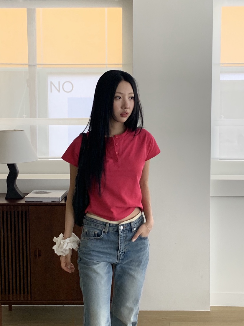 SUNDER MARKET韓國代購女裝新款休閑人氣熱賣T恤不含內搭SUNDER MARKETT恤