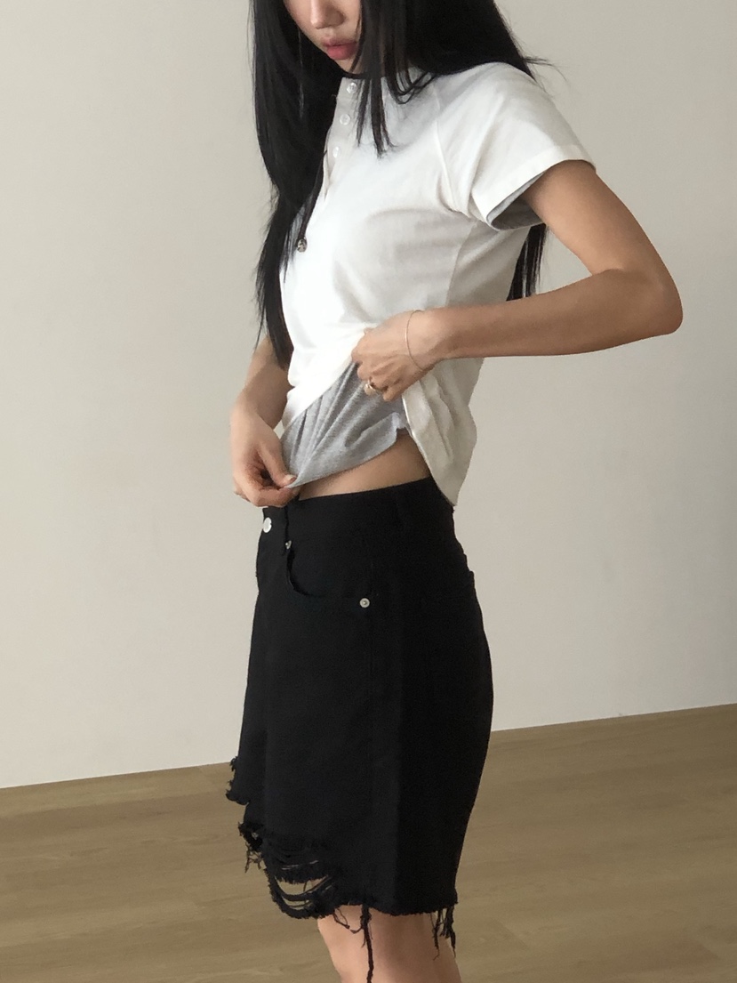 SUNDER MARKET韓國代購女裝新款休閑人氣熱賣T恤不含內搭SUNDER MARKETT恤