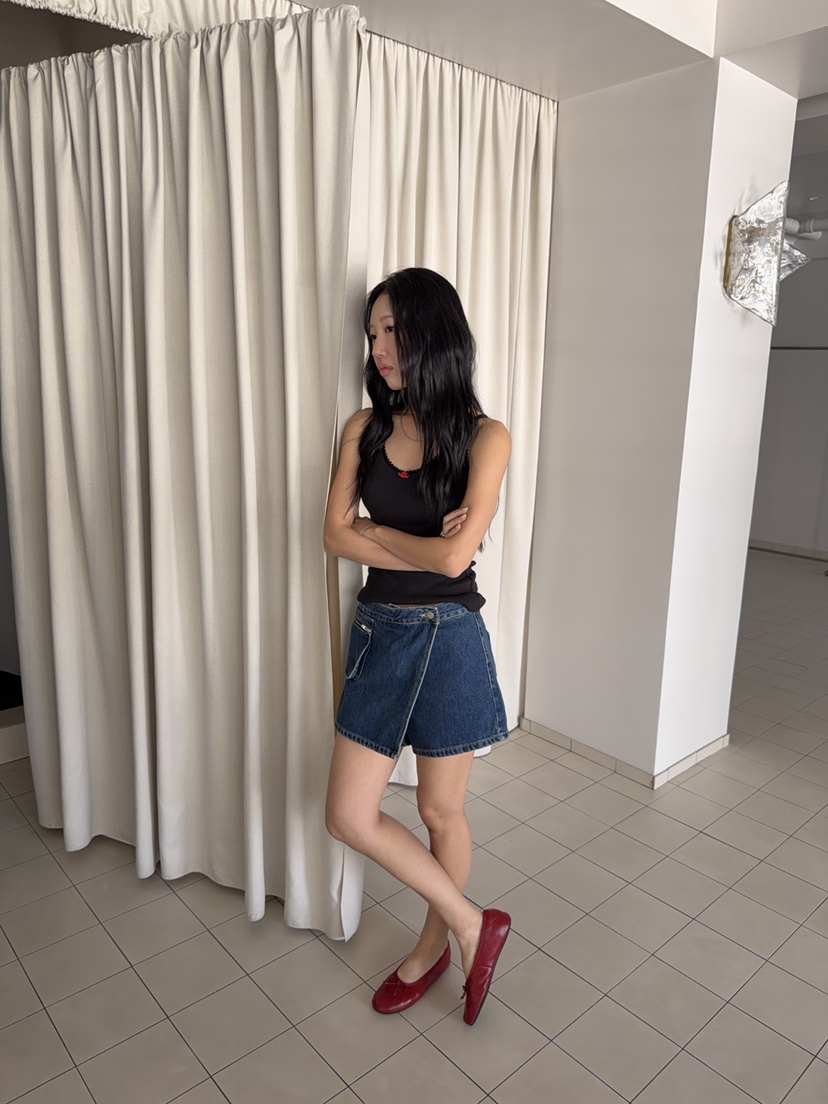 SUNDER MARKET韓國東大門直郵女裝新款休閑時尚裙褲口袋SUNDER MARKET裙褲