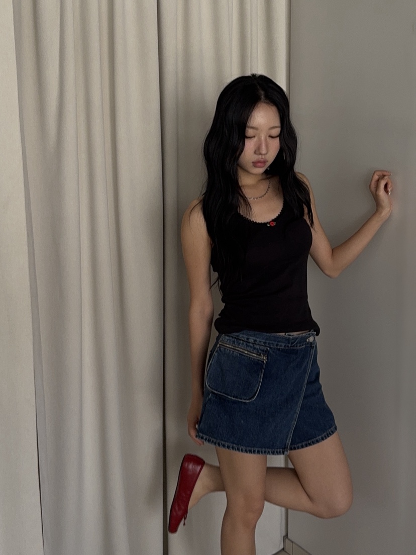 SUNDER MARKET韓國東大門直郵女裝新款休閑時尚裙褲口袋SUNDER MARKET裙褲
