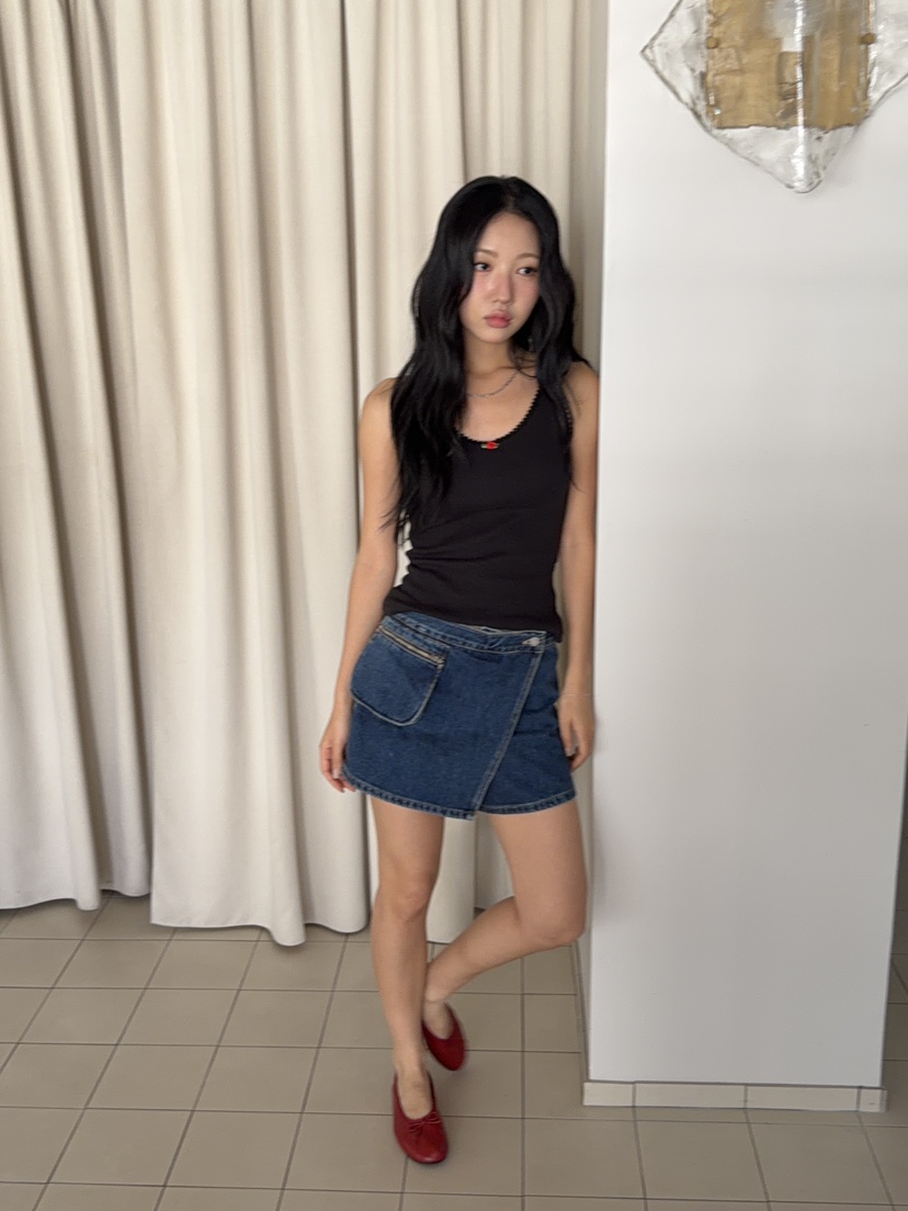 SUNDER MARKET韓國東大門直郵女裝新款休閑時尚裙褲口袋SUNDER MARKET裙褲