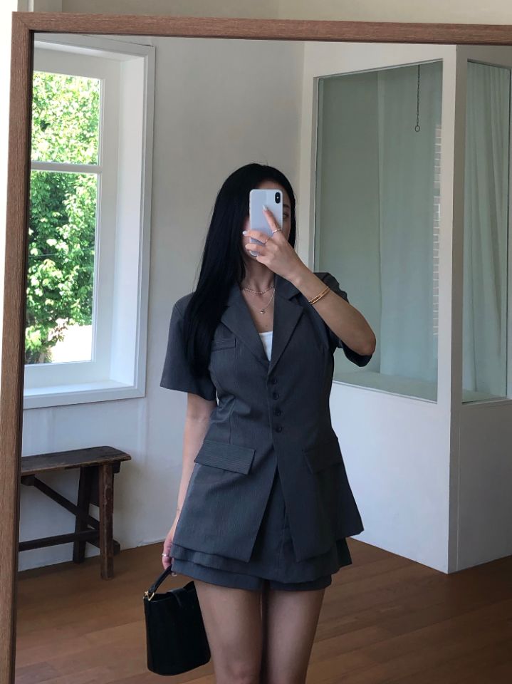mars韓國東大門代購女士新款26夏季26春夏熱賣推薦西裝西服mars西裝/西服