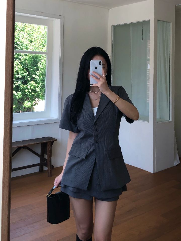 mars韓國東大門代購女士新款26夏季26春夏熱賣推薦西裝西服mars西裝/西服