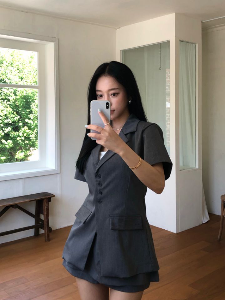 mars韓國東大門代購女士新款26夏季26春夏熱賣推薦西裝西服mars西裝/西服